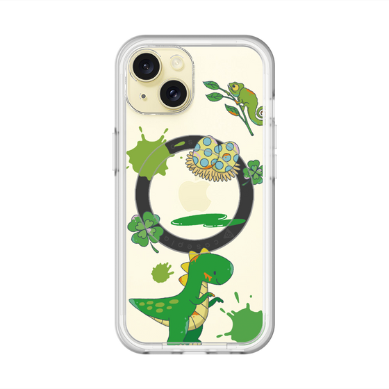 スリムプロテクションプレミアムケース with MagSafe［ DRAWING PAPER Green ］