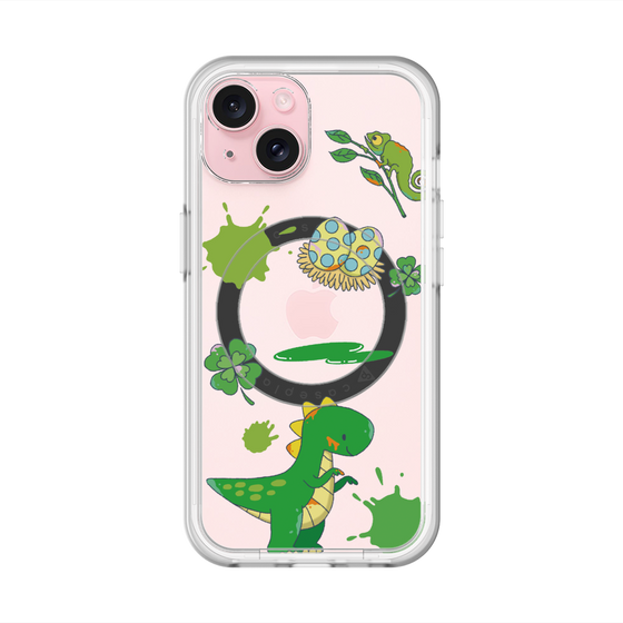 スリムプロテクションプレミアムケース with MagSafe［ DRAWING PAPER Green ］