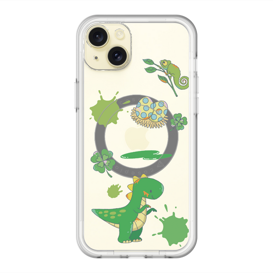 スリムプロテクションプレミアムケース with MagSafe［ DRAWING PAPER Green ］