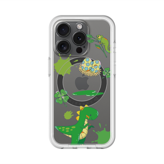 スリムプロテクションプレミアムケース with MagSafe［ DRAWING PAPER Green ］