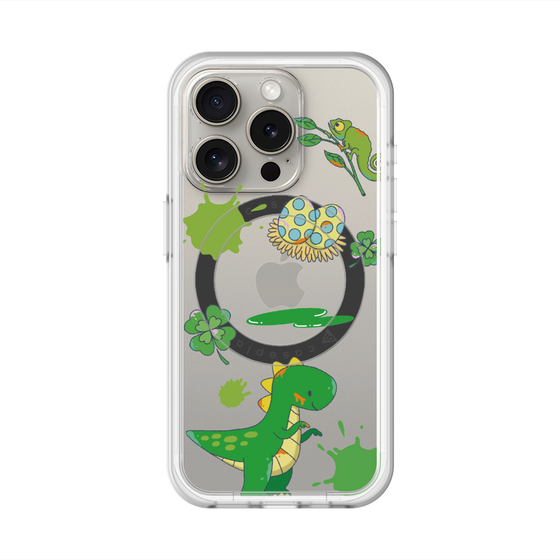 スリムプロテクションプレミアムケース with MagSafe［ DRAWING PAPER Green ］
