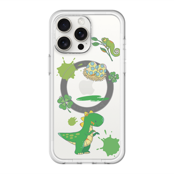 スリムプロテクションプレミアムケース with MagSafe［ DRAWING PAPER Green ］