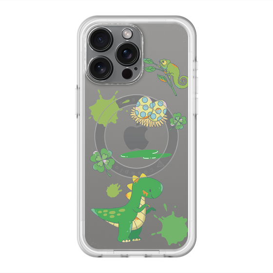 スリムプロテクションプレミアムケース with MagSafe［ DRAWING PAPER Green ］
