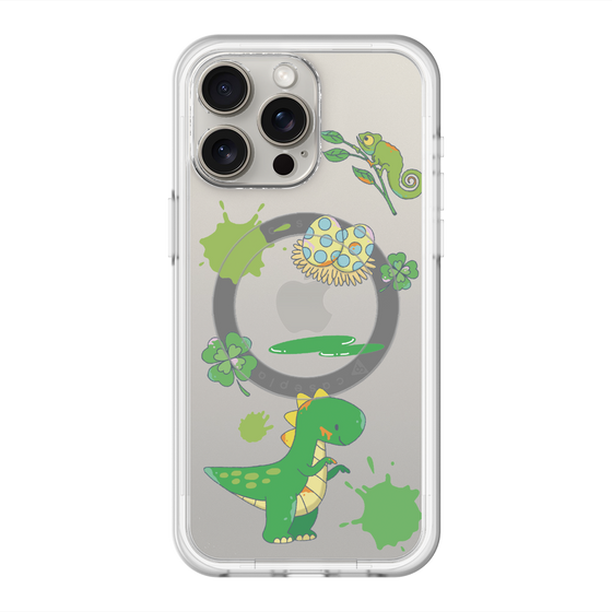 スリムプロテクションプレミアムケース with MagSafe［ DRAWING PAPER Green ］