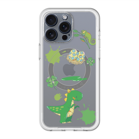 スリムプロテクションプレミアムケース with MagSafe［ DRAWING PAPER Green ］