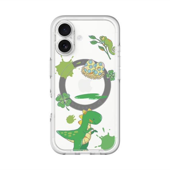 スリムプロテクションプレミアムケース with MagSafe［ DRAWING PAPER Green ］