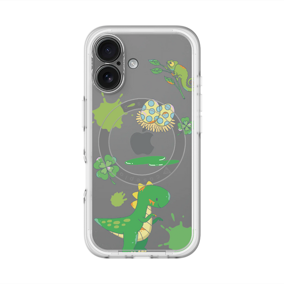 スリムプロテクションプレミアムケース with MagSafe［ DRAWING PAPER Green ］