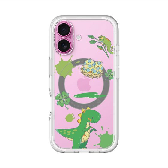 スリムプロテクションプレミアムケース with MagSafe［ DRAWING PAPER Green ］