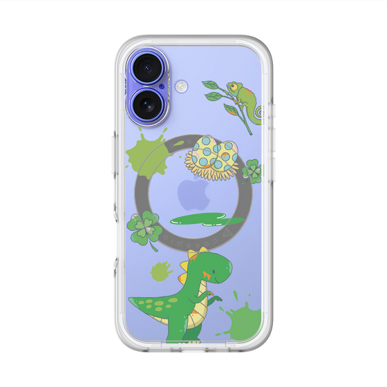 スリムプロテクションプレミアムケース with MagSafe［ DRAWING PAPER Green ］