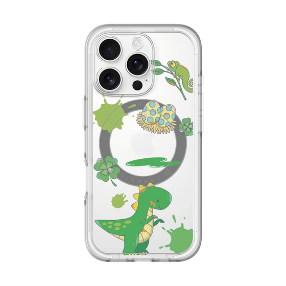スリムプロテクションプレミアムケース with MagSafe［ DRAWING PAPER Green ］