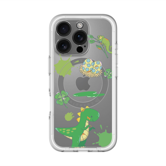 スリムプロテクションプレミアムケース with MagSafe［ DRAWING PAPER Green ］