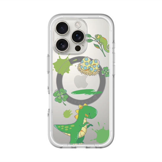 スリムプロテクションプレミアムケース with MagSafe［ DRAWING PAPER Green ］
