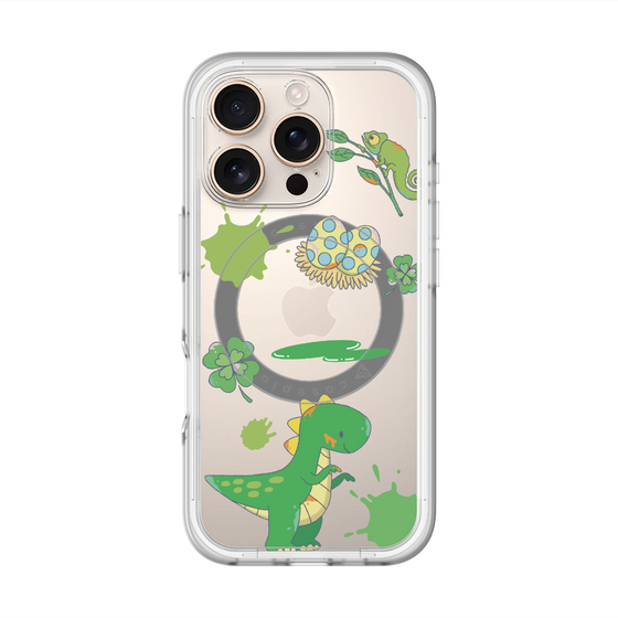 スリムプロテクションプレミアムケース with MagSafe［ DRAWING PAPER Green ］