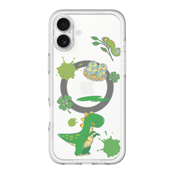 スリムプロテクションプレミアムケース with MagSafe［ DRAWING PAPER Green ］