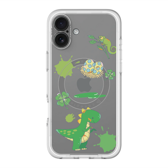 スリムプロテクションプレミアムケース with MagSafe［ DRAWING PAPER Green ］