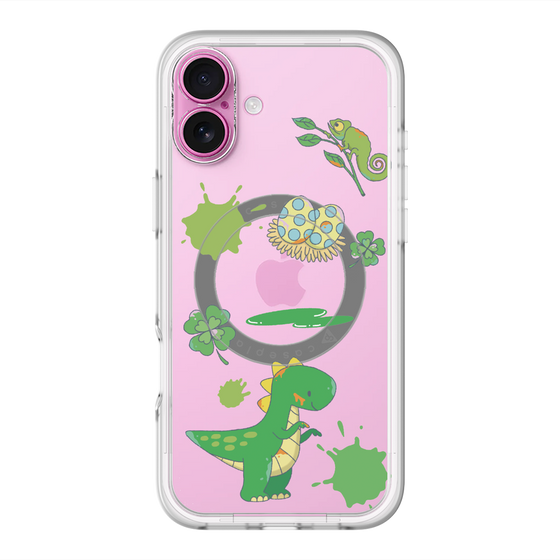 スリムプロテクションプレミアムケース with MagSafe［ DRAWING PAPER Green ］