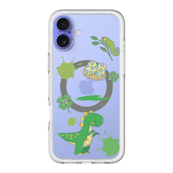 スリムプロテクションプレミアムケース with MagSafe［ DRAWING PAPER Green ］