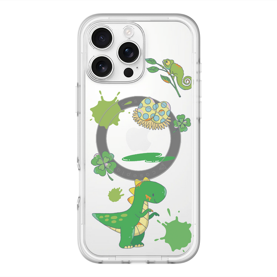 スリムプロテクションプレミアムケース with MagSafe［ DRAWING PAPER Green ］