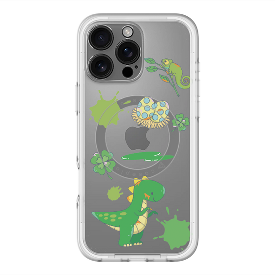 スリムプロテクションプレミアムケース with MagSafe［ DRAWING PAPER Green ］