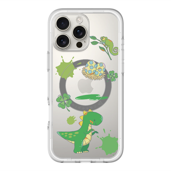 スリムプロテクションプレミアムケース with MagSafe［ DRAWING PAPER Green ］