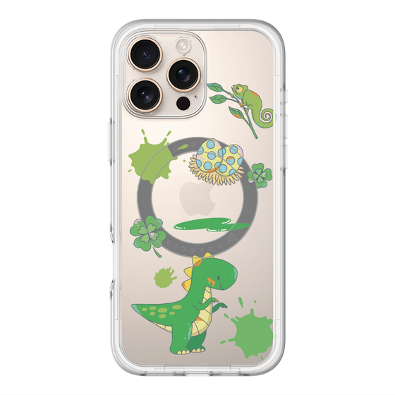 スリムプロテクションプレミアムケース with MagSafe［ DRAWING PAPER Green ］