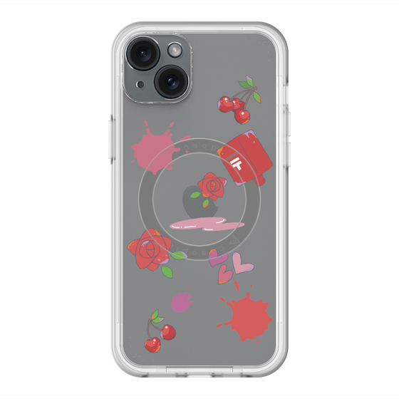 スリムプロテクションプレミアムケース with MagSafe［ DRAWING PAPER Red ］