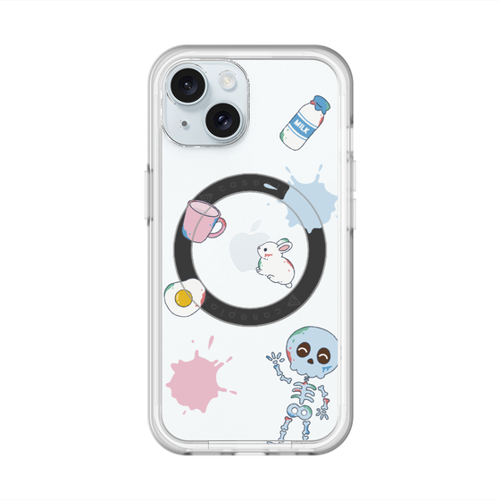 スリムプロテクションプレミアムケース with MagSafe［ DRAWING PAPER White ］