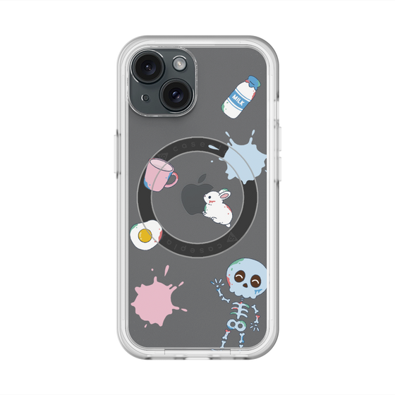 スリムプロテクションプレミアムケース with MagSafe［ DRAWING PAPER White ］