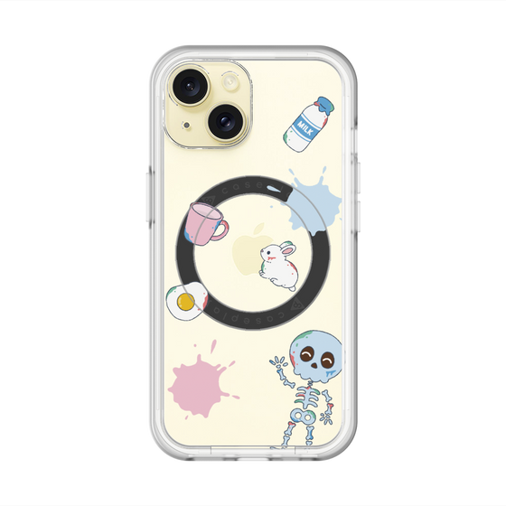 スリムプロテクションプレミアムケース with MagSafe［ DRAWING PAPER White ］