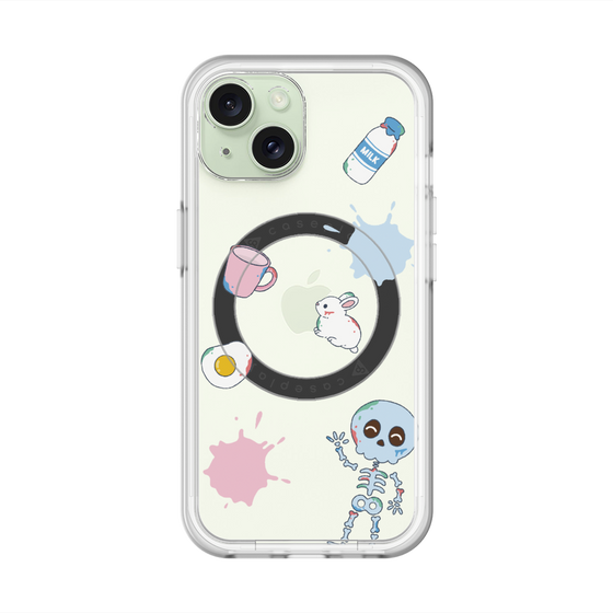 スリムプロテクションプレミアムケース with MagSafe［ DRAWING PAPER White ］