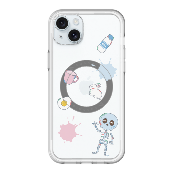 スリムプロテクションプレミアムケース with MagSafe［ DRAWING PAPER White ］