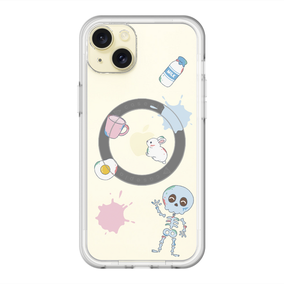 スリムプロテクションプレミアムケース with MagSafe［ DRAWING PAPER White ］