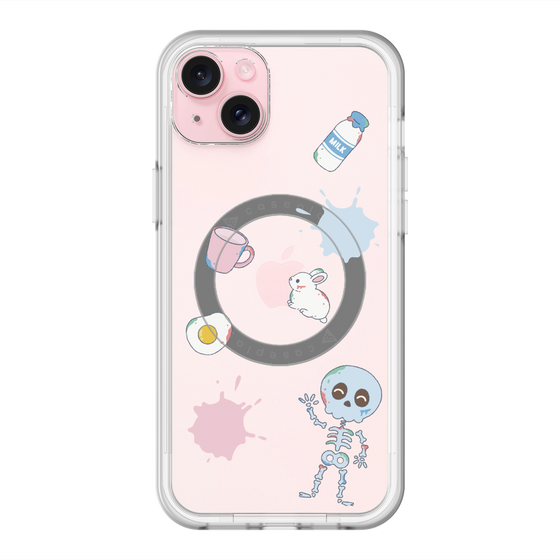 スリムプロテクションプレミアムケース with MagSafe［ DRAWING PAPER White ］