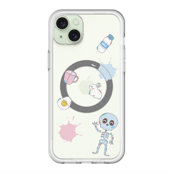 スリムプロテクションプレミアムケース with MagSafe［ DRAWING PAPER White ］