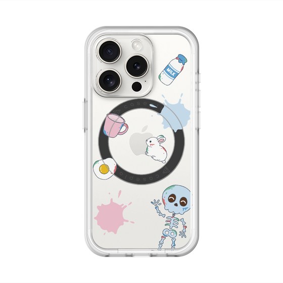 スリムプロテクションプレミアムケース with MagSafe［ DRAWING PAPER White ］