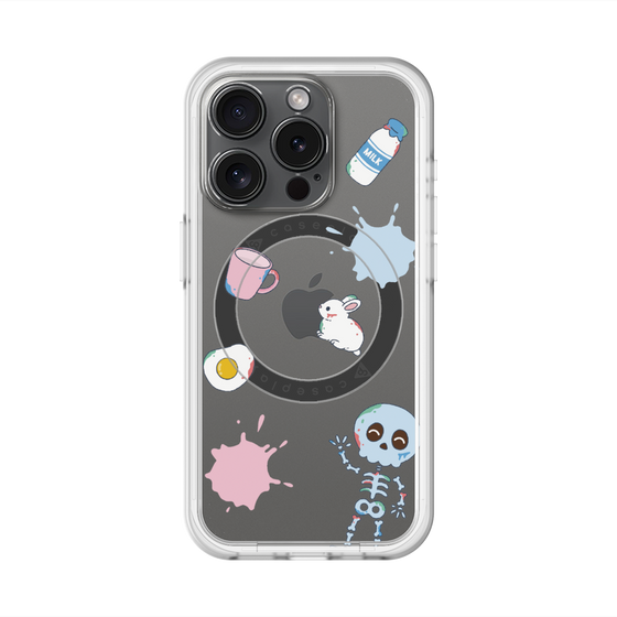 スリムプロテクションプレミアムケース with MagSafe［ DRAWING PAPER White ］