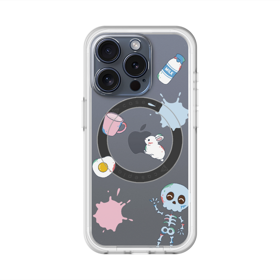 スリムプロテクションプレミアムケース with MagSafe［ DRAWING PAPER White ］