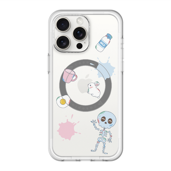 スリムプロテクションプレミアムケース with MagSafe［ DRAWING PAPER White ］