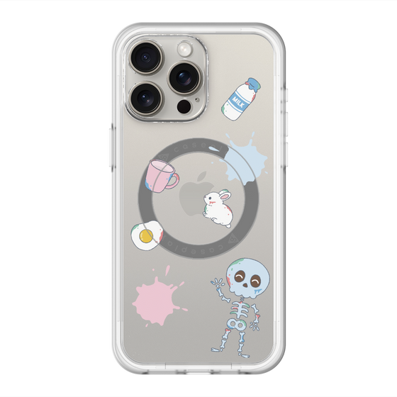 スリムプロテクションプレミアムケース with MagSafe［ DRAWING PAPER White ］