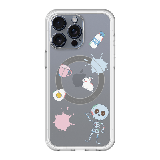 スリムプロテクションプレミアムケース with MagSafe［ DRAWING PAPER White ］