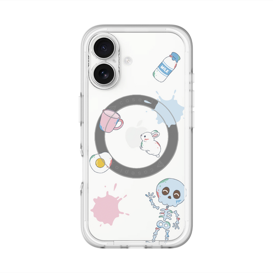 スリムプロテクションプレミアムケース with MagSafe［ DRAWING PAPER White ］