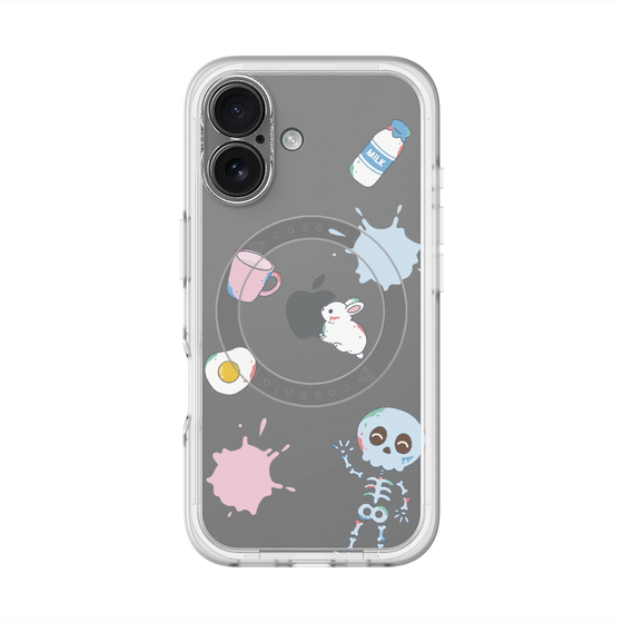 スリムプロテクションプレミアムケース with MagSafe［ DRAWING PAPER White ］