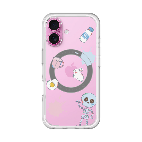 スリムプロテクションプレミアムケース with MagSafe［ DRAWING PAPER White ］