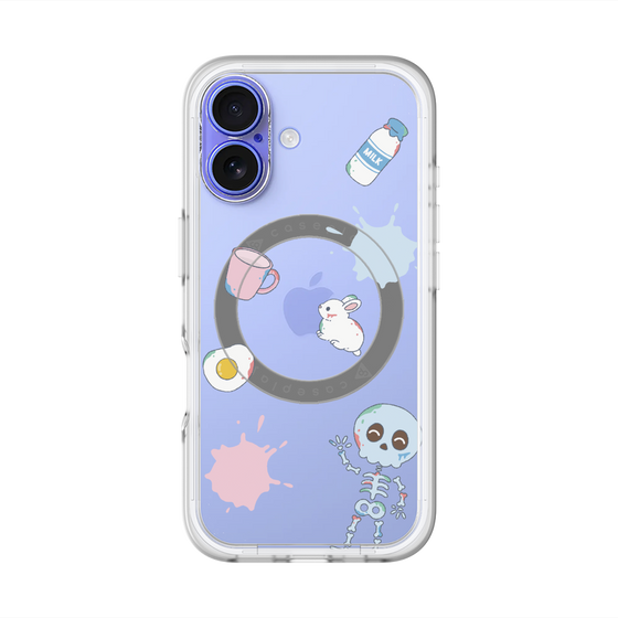 スリムプロテクションプレミアムケース with MagSafe［ DRAWING PAPER White ］