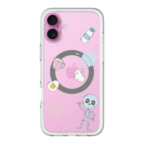 スリムプロテクションプレミアムケース with MagSafe［ DRAWING PAPER White ］