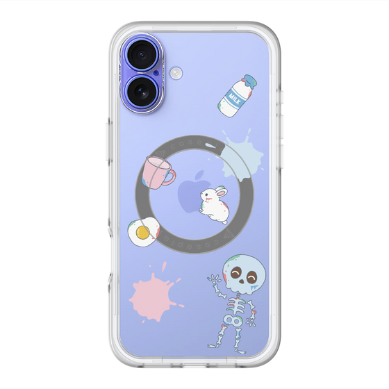 スリムプロテクションプレミアムケース with MagSafe［ DRAWING PAPER White ］