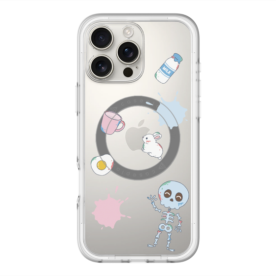 スリムプロテクションプレミアムケース with MagSafe［ DRAWING PAPER White ］