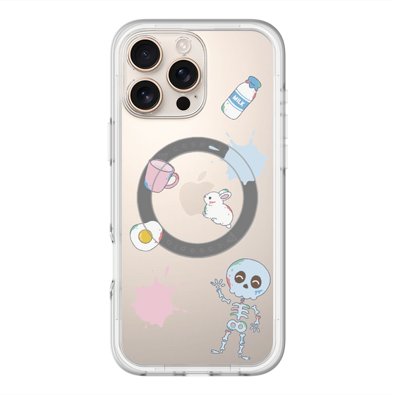 スリムプロテクションプレミアムケース with MagSafe［ DRAWING PAPER White ］