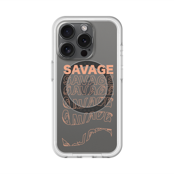 スリムプロテクションプレミアムケース with MagSafe［ SAVAGE Orange ］