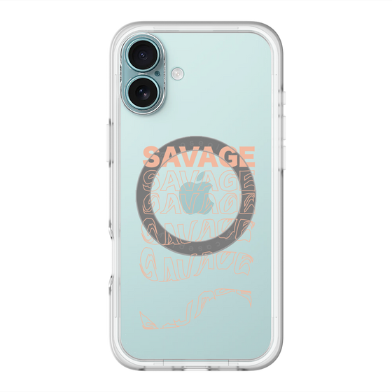 スリムプロテクションプレミアムケース with MagSafe［ SAVAGE Orange ］